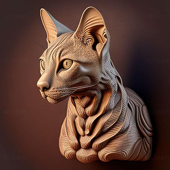 3D model Egyptian Mau cat (STL)